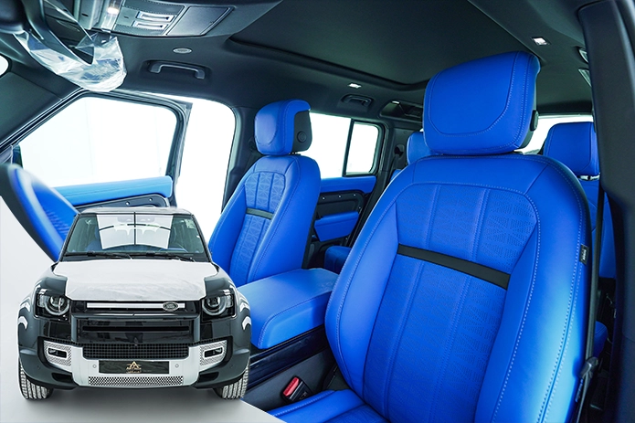 Land-Rover-Defender-interior-upholstery-Blue