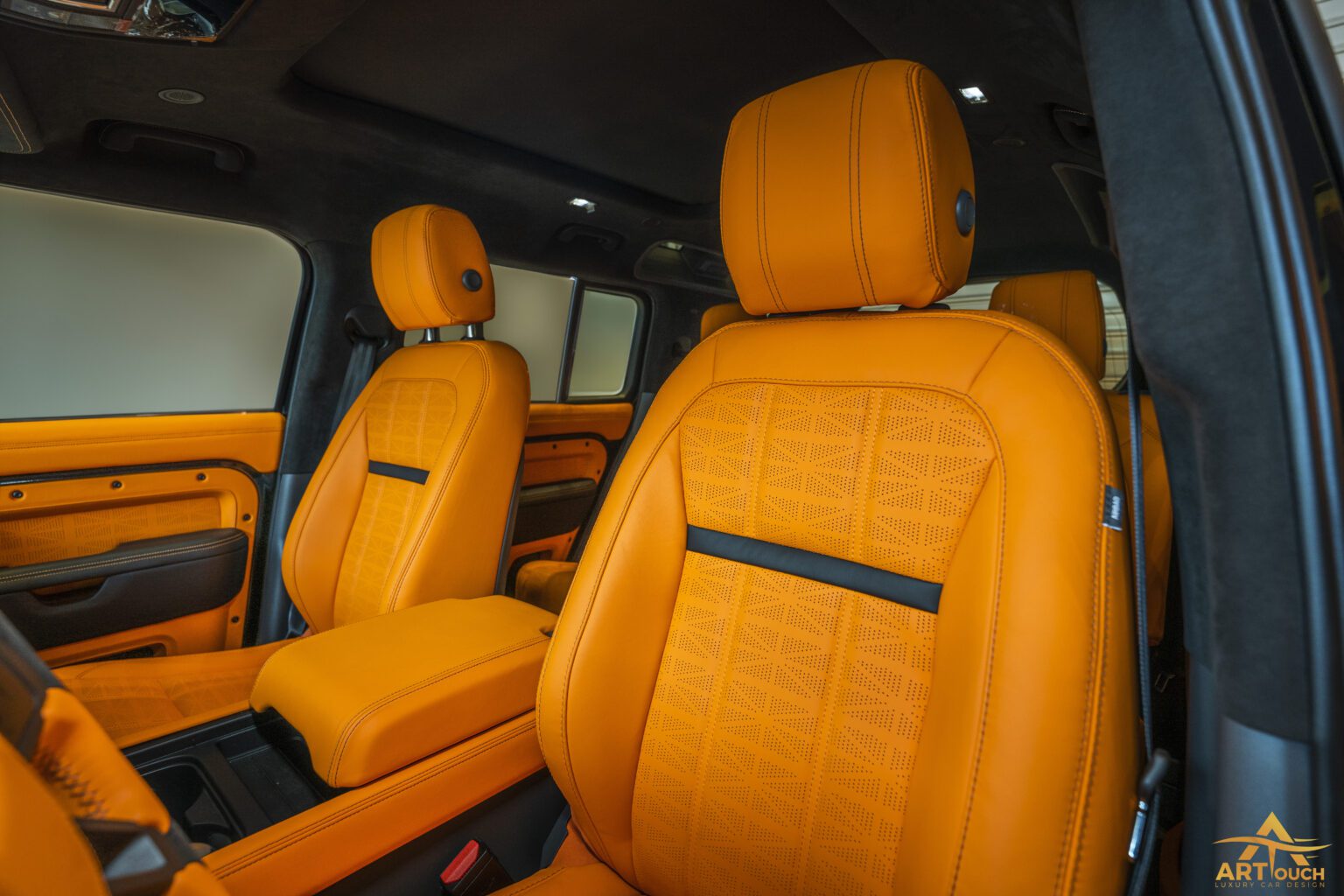 Land-Rover-Defender-interior-upholstery-Orange