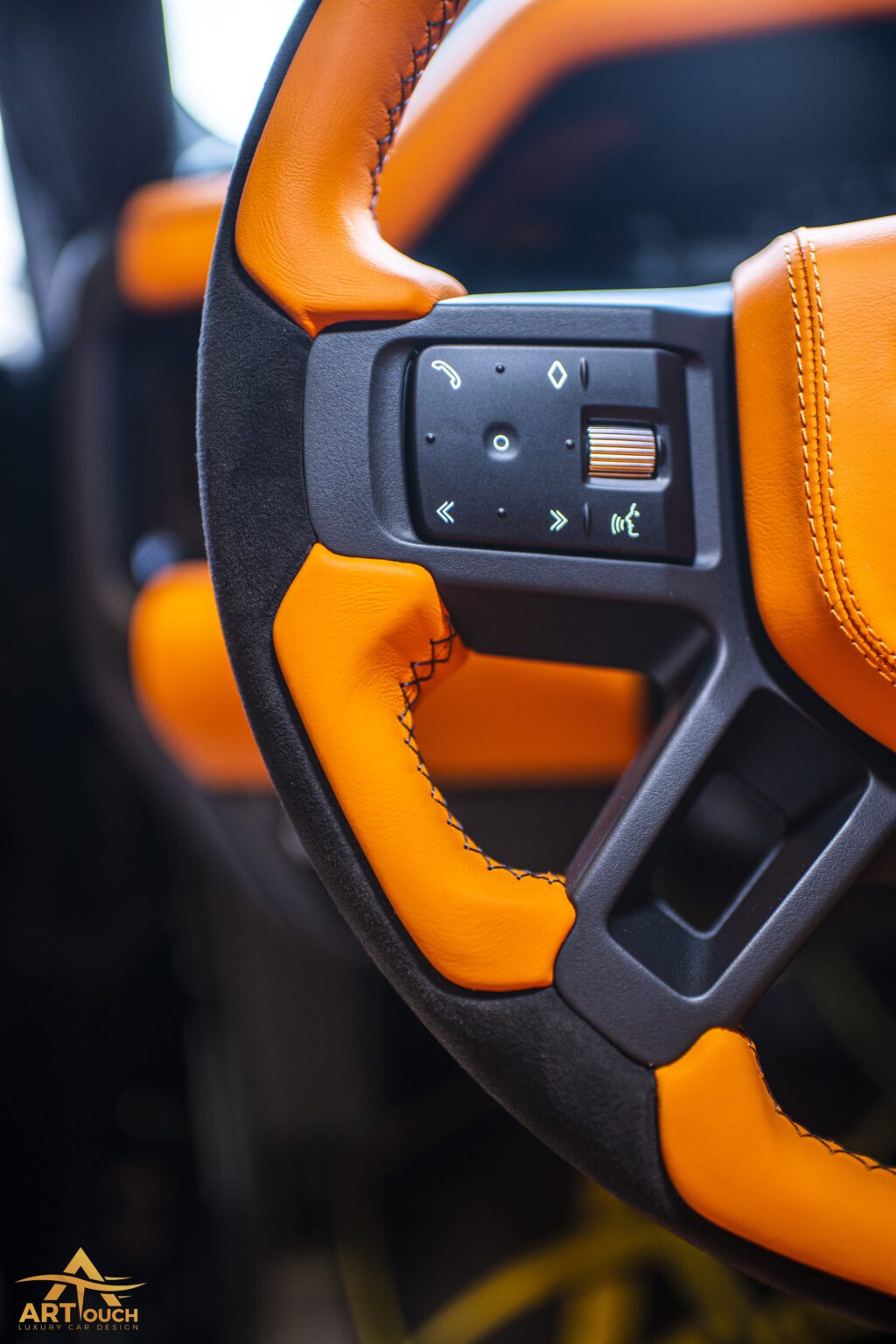 Land-Rover-Defender-interior-upholstery-Orange