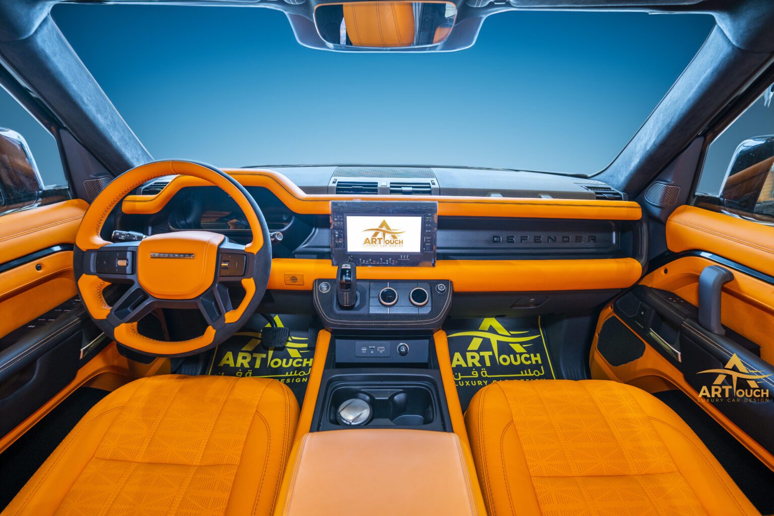 Land-Rover-Defender-interior-upholstery-Orange