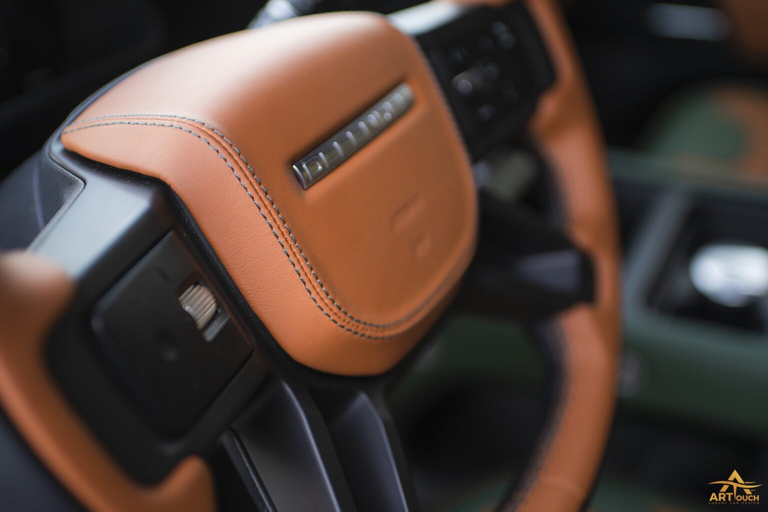 Land-Rover-Defender-interior-upholstery-Green-and-Saffron