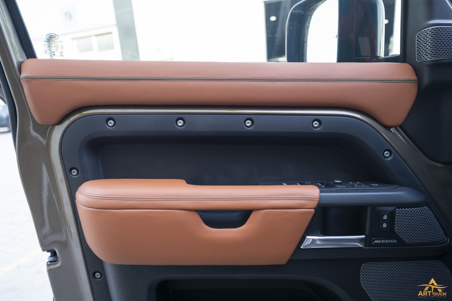 Land-Rover-Defender-interior-upholstery-Green-and-Saffron