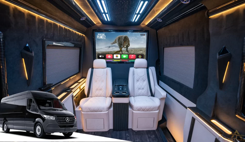 Mercedes Sprinter VIP Luxury Sprinter White leather - Full Review Interior